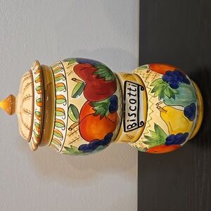 Handmade by Nonni's 12" Ceramic Cookie Jar